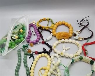 Jade and Other Stone Bracelets and Beads