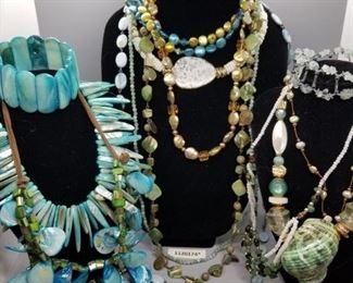Semiprecious Other Blue  Green Necklaces