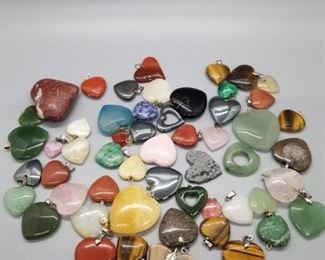 Semiprecious Stone Hearts