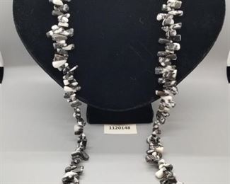 Semiprecious Zebra Stone Necklace