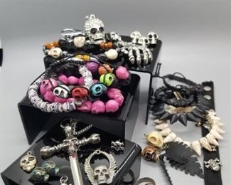 Skull Costume Jewelry Lot