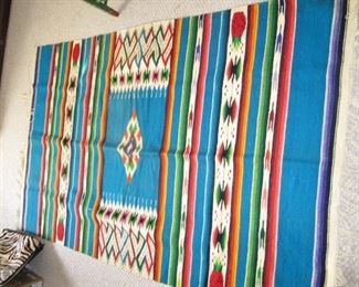 Large Mexican blanket with pineapple motif - Gorgeous!