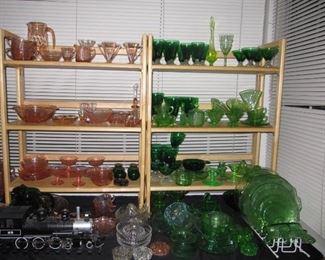 Depression glass, Tiffin, Fostoria, MOre! 