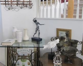 Roseville vases (singer table not available)
