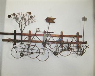  Cool metal wire bicycle sculpture 