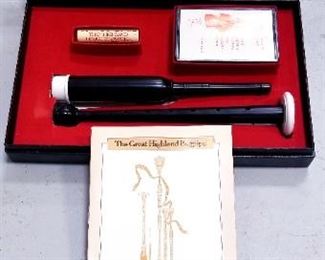 Vintage R.G. Lawrie Practice Chanter--2 Chanter Reeds & Logan's Tutor 'Teach Yourself Bagpipes' Instructional Cassette Tape