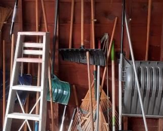 Garage Tools and Ladder