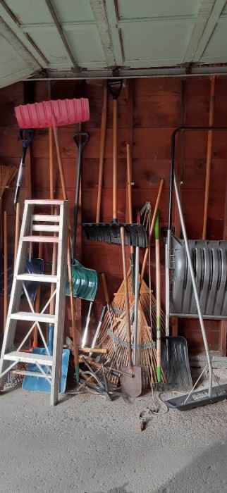 Garage Tools and Ladder