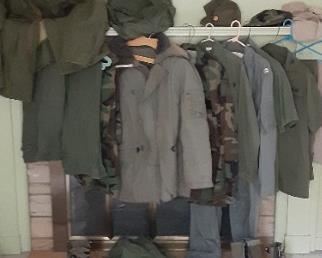 Military Clothing Greens and Camo