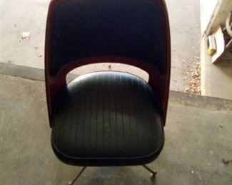 Brody Chair...mid century furniture maker black leather and beautiful wood