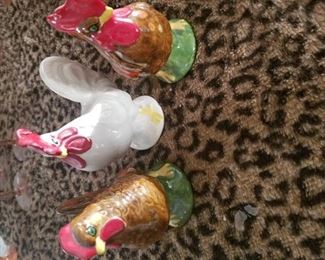 Porcelain Roosters
