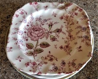 Antique and vintage plates throughout this home.