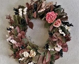 Rose wreathe. We have Christmas wreathes too.