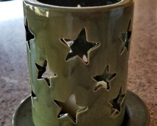 Candle holders for sale throughout this home.