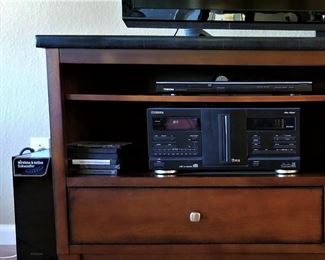 Electronics. We also have a record player and several speaker sets and other electronics available.