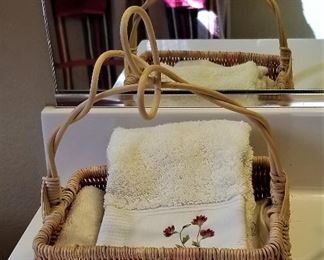 Baskets and towels for sale too.