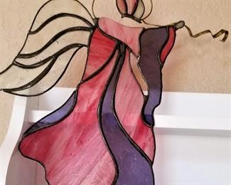 Stained glass angel