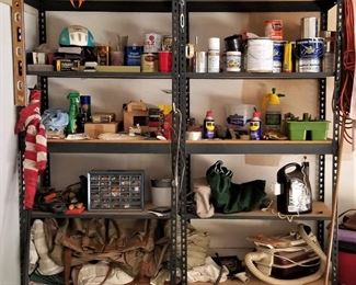 Garage items and shelving for sale