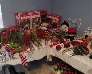 Lots of Christmas decorations
