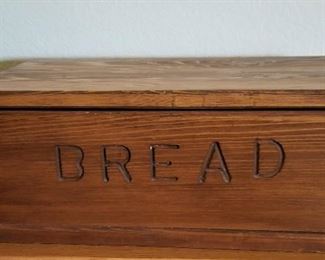 Wooden box for bread of whatever you wish to store.