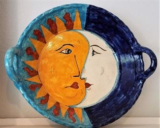 Moon and sun dish.