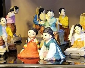 Oriental collectible figurines. 