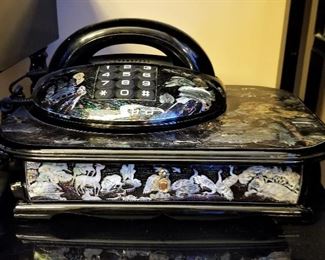 Oriental inlay mother of pearl phone.
