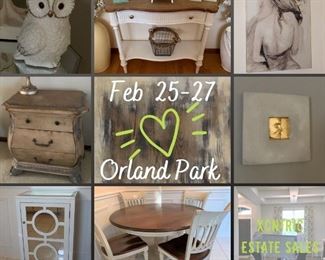 👉🏻👉🏻 DATES CHANGED DUE TO THE COLD AND THE SNOW! New dates: Feb 25-27th. 3 Day Orland Park Estate Sale!!!