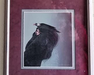 Wonderful Native American art with eagle.