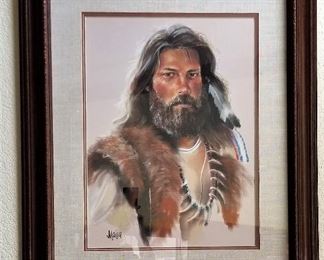 Southwest mountain man portrait art.