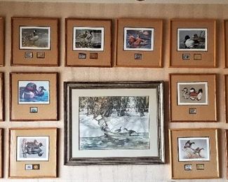 Duck art with stamps. They all have authenticity certificates.