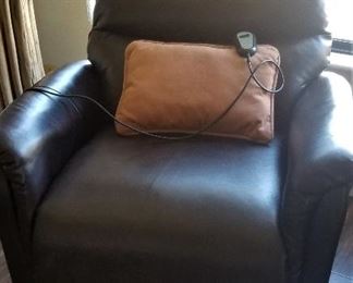 Brown electric recliner