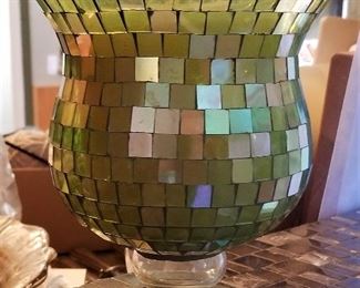 Glass candle votive.