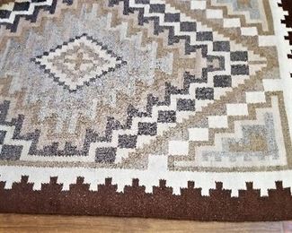 Handspun wool yarn.  As stated on the original tag: Zapotes Indian Weaving.  Artist name is on the tag in the following photo.