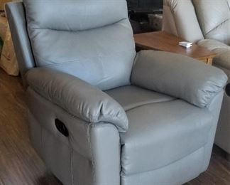 Medium gray recliner.