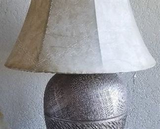 Silver lamps for sale.