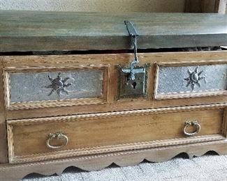Humpback trunk that matches the bedroom set.