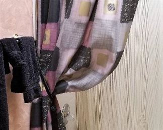 Shower curtains also for sale. 