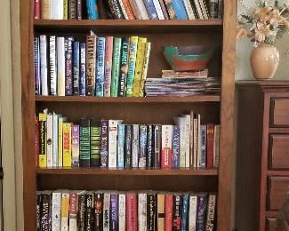 Lots of books! Tall bookcase.