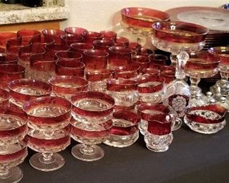 Vintage and Antique dishes for sale. Ruby flash dishes and glassware and accessories. 