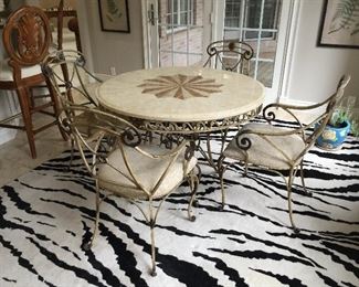 Michael Tanner Table & Chairs. Rug not for sale.