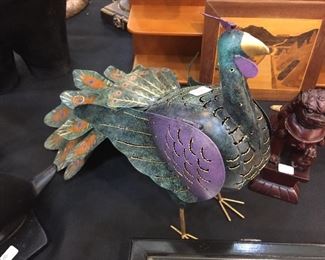 metal peacock