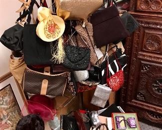 Large lot handbags, vintage & more