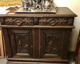 Breton carved sideboard