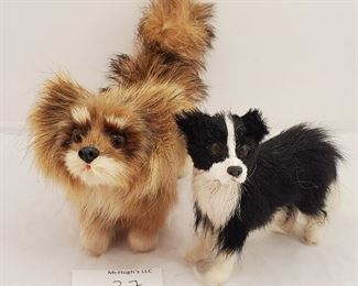 2 doll fur dogs