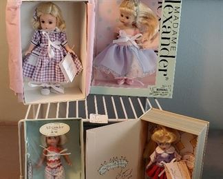 4 boxed Madame Alexander dolls