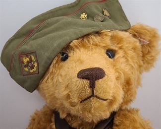 24" Vintage Steiff Boy Scout Teddy Bear Toy