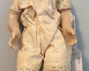 Antique French Wax Religious Infant Doll Figure