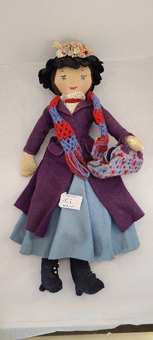 Cloth Mary Poppins felt doll