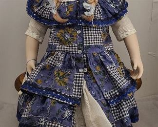 Artist Lynne Michael Roche Tansy Doll & Bench